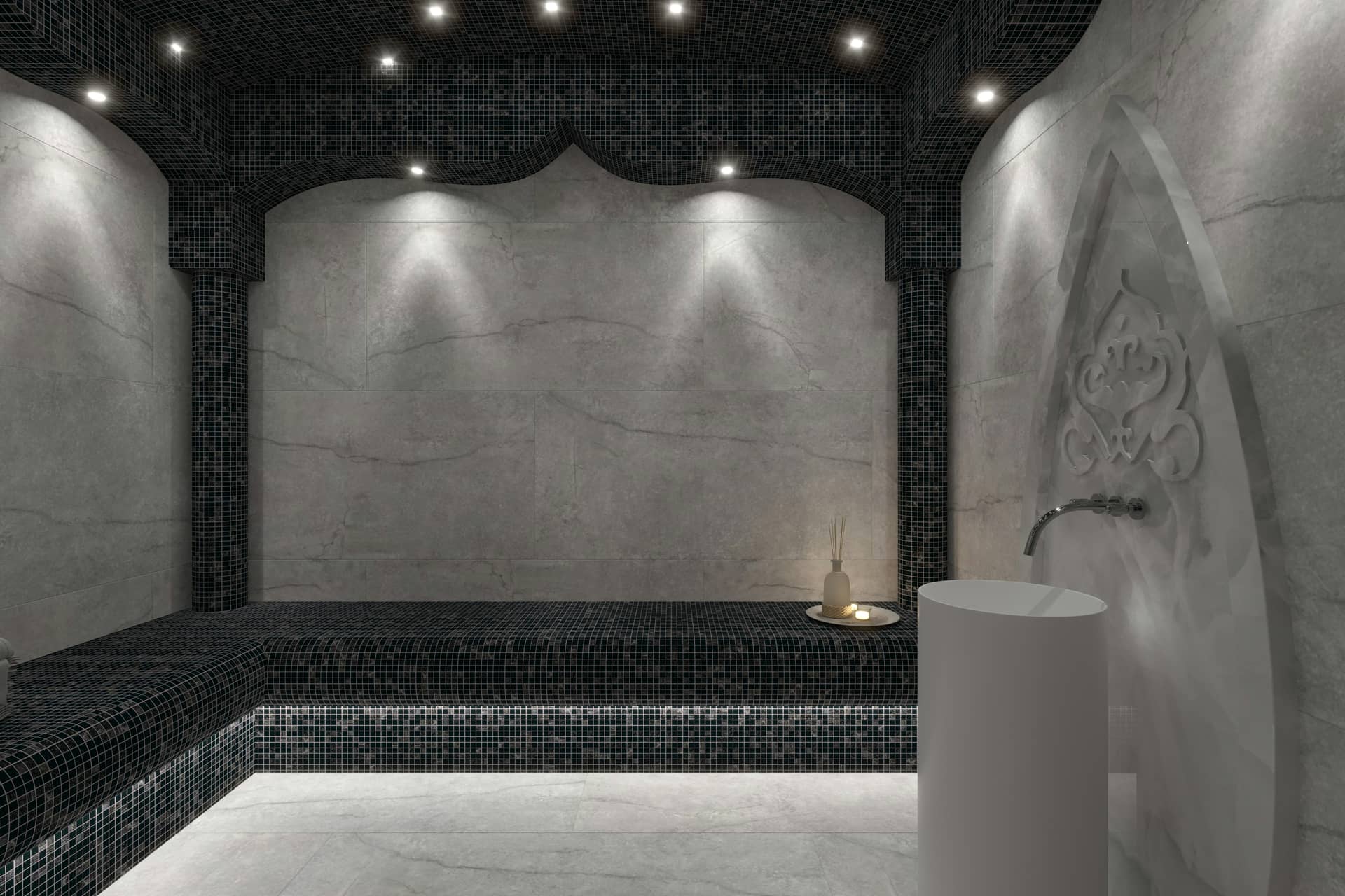 Lüks mermer hamam — Velour partner ağı